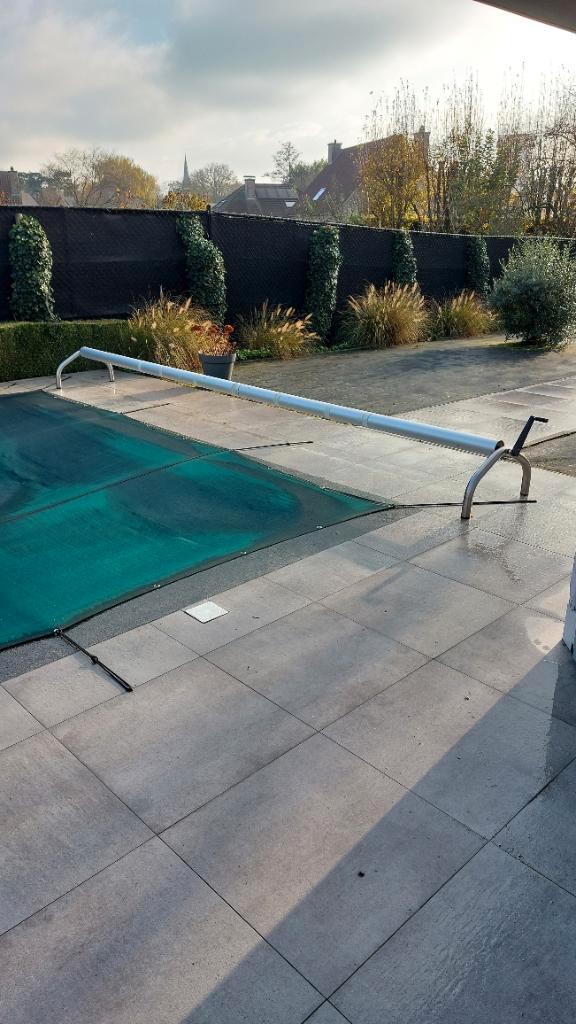 Oprolsysteem voor zwembadzeil, roestvrij, Tuin en Terras, Zwembad-toebehoren, Gebruikt, Overige typen, Ophalen