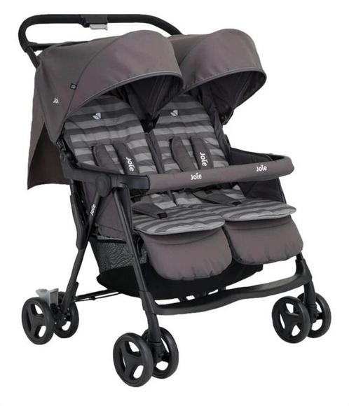 Joie Duobuggy Aire Twin Dark Pewter, Kinderen en Baby's, Buggy's, Zo goed als nieuw, Zonnekap, Ophalen