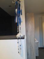 Lange parelketting in blauw & wit – perfecte eyecatcher, Handtassen en Accessoires, Kunststof, Verstelbaar, Blauw, Nieuw