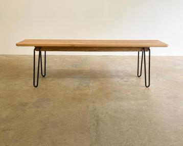 Ambachtelijk houten inklapbaar zitbankje Galvin Brothers beschikbaar voor biedingen