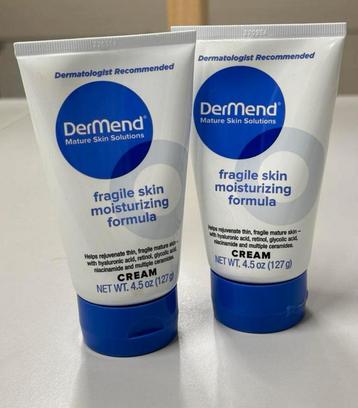 2x DerMend Fragile Skin Moisturizing Formula Cream creme 2X