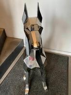 Standbeeld zittende Dobermann 3D, Tuin en Terras, Tuinbeelden, Ophalen, Zo goed als nieuw, Overige materialen, Dierenbeeld