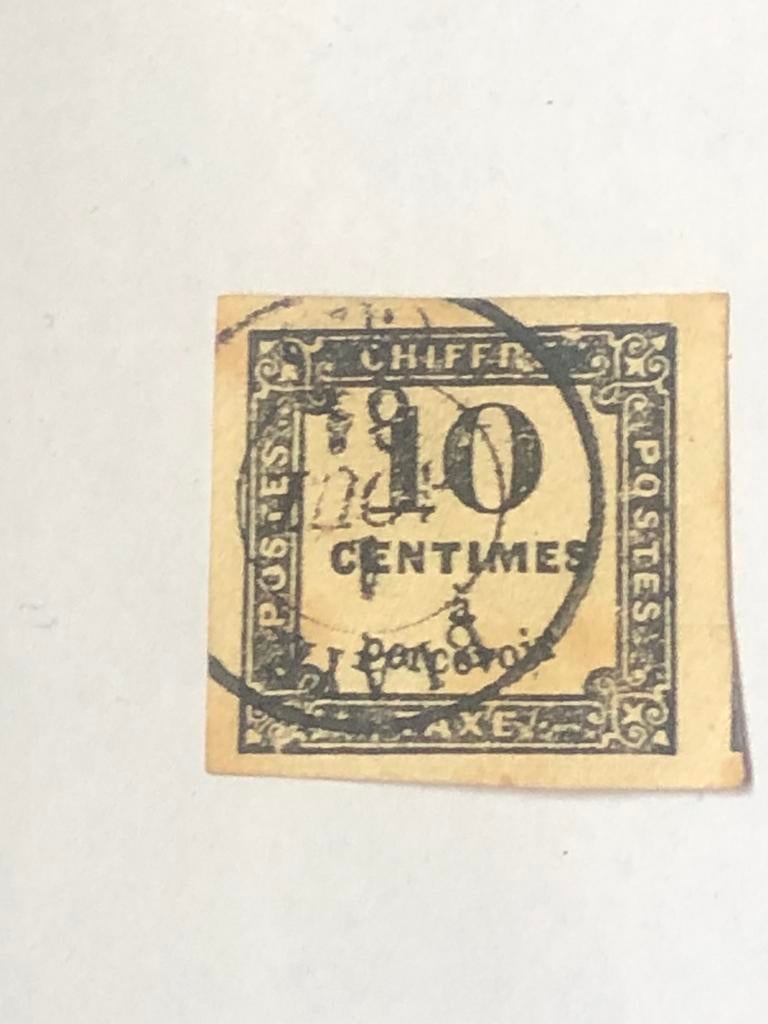 France timbre taxe n. 2 oblitéré, Affranchi