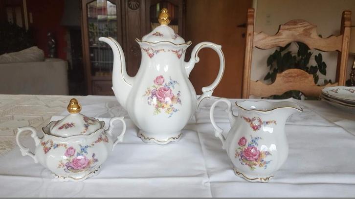 Koffiezetapparaat Melkkan Suikerpot Koffieset MITTERTEICH, Antiek en Kunst, Antiek | Servies compleet, Ophalen of Verzenden