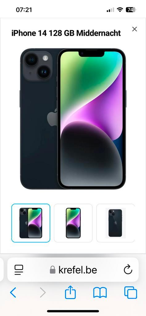 iphone 14 (128gb), Telecommunicatie, Mobiele telefoons | Apple iPhone, Zo goed als nieuw, iPhone 14, Ophalen