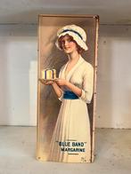 Rare tôle de propreté blue band margarine, Collections, Enlèvement ou Envoi, Neuf, Panneau publicitaire