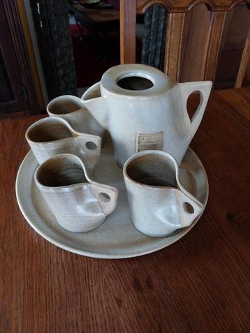 Service en grés/ plateau cafetière 4 tasses / parfait état, Enlèvement ou Envoi, Comme neuf