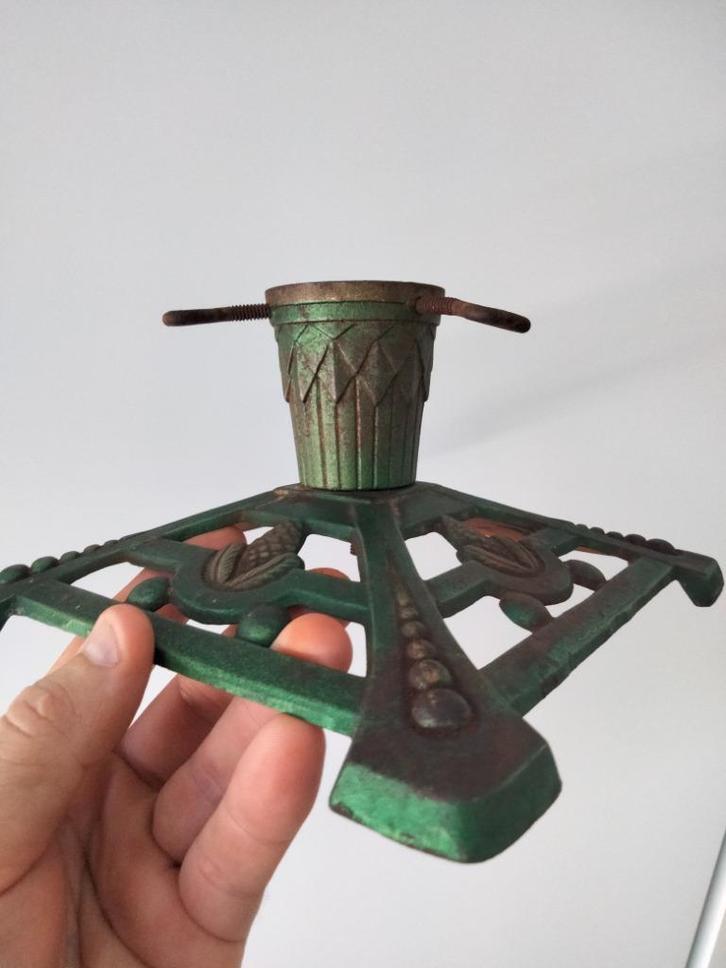 1920s Art Deco kerstboom staander ijzer, Antiek en Kunst, Curiosa en Brocante, Ophalen of Verzenden