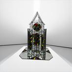 Vintage glas-in-lood decoratie / kathedraal met voet, Huis en Inrichting, Ophalen of Verzenden, Gebruikt