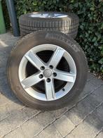 set winterbanden op velg continental wintercontact 225/55, Auto-onderdelen, Banden en Velgen, Ophalen, Gebruikt, 16 inch, Winterbanden