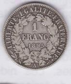 Franse munt: 1 frank 1895 A - zilver, Ophalen of Verzenden, Frankrijk, Losse munt, Zilver