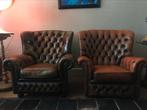 CHESTERFIELD ENGELSE CLUB FAUTEUILS TWEE IN EEN KOOP, Huis en Inrichting, Fauteuils, Ophalen, Zo goed als nieuw
