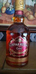 Twee flessen whisky Chivas Regal Extra en zes Chivas glazen., Verzamelen, Wijnen, Vol, Ophalen of Verzenden