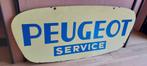 zeer groot emaille bord "Peugeot service", Verzamelen, Ophalen, Gebruikt, Reclamebord