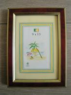 Fotolijst 9 x 13 mahonie met gouden randen, Ophalen of Verzenden, Gebruikt