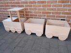 nieuwe grote sterke houten trein met opbergkisten 1.30 m
-, Ophalen, Nieuw