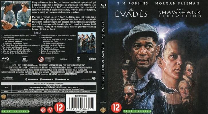 les evades (the shawshank redemption) (blu-ray) neuf, CD & DVD, Blu-ray, Comme neuf, Drame, Enlèvement ou Envoi