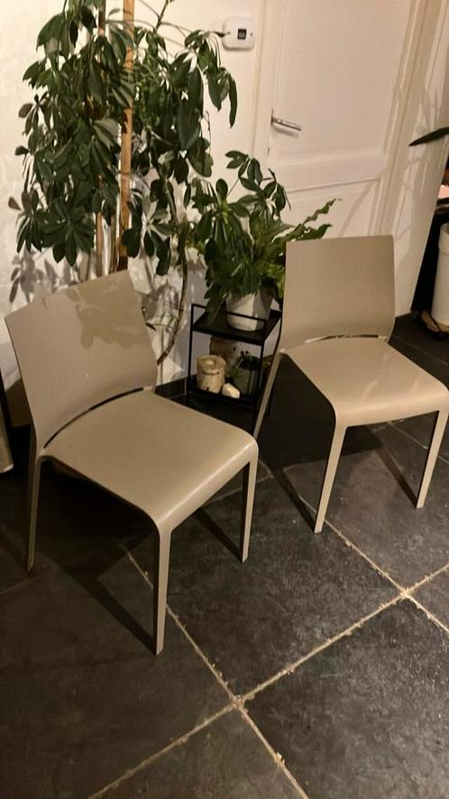 Desalto Riga 4 design stoelen grijs, Maison & Meubles, Chaises, Comme neuf, Quatre, Synthétique, Gris, Enlèvement ou Envoi