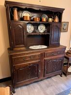 2 vintage eikenhouten meubels - De Panne, Antiek en Kunst, Ophalen