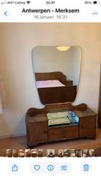 Vintage spiegel en kap/opmaak/toilettafel 1947 heel elegant, Antiek en Kunst, Antiek | Meubels | Kasten, Ophalen