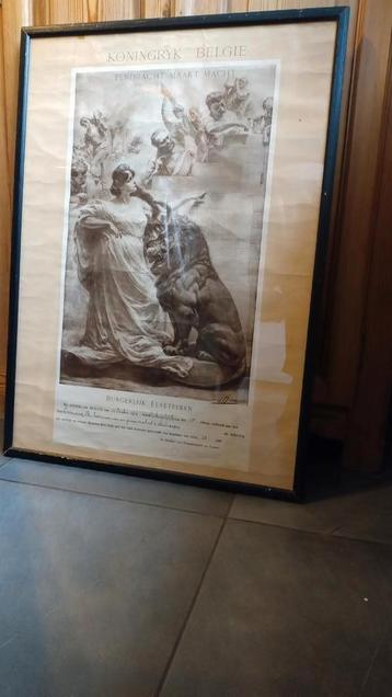 Burgerlijk ereteken uit 1919 koninkrijk België print beschikbaar voor biedingen