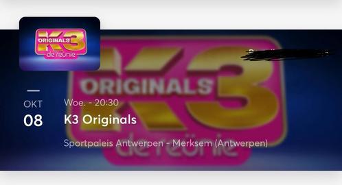 K3 REÜNIE 8 OKTOBER SPORTPALEIS, Tickets en Kaartjes, Concerten | Nederlandstalig, Oktober