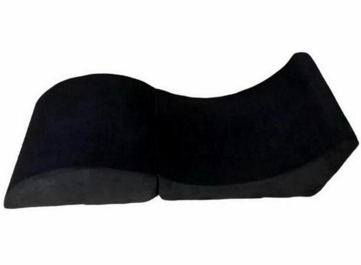 Zwarte uitklapbare voetenbank, Huis en Inrichting, Zetels | Voetbanken en poefs, Zo goed als nieuw, Ophalen of Verzenden