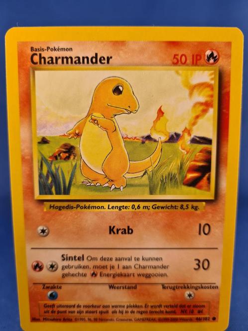 Charmander 46/102 - Base (NL), Hobby en Vrije tijd, Verzamelkaartspellen | Pokémon, Gebruikt, Verzenden