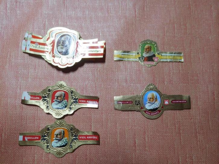 Sigarenbandjes Fabrikant/oprichter Verellen/Viel Antwerpen, Verzamelen, Rookartikelen, Aanstekers en Luciferdoosjes, Gebruikt