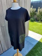 Zwart jurkje met afwerking in lederlook, Vêtements | Femmes, Comme neuf, Noir, Phard, Taille 42/44 (L)