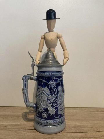 Chope couverte ancienne en grès allemand, Antiquités & Art, Enlèvement ou Envoi
