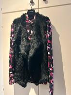 Veste noire en lapin sans manches, taille L, Enlèvement, Porté