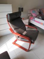 Fauteuil zetel Ikea leder en hout model Poâng, Huis en Inrichting, Zetels | Zetels, Ophalen, Hout