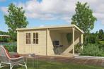 Blokhut met overkapping Tampa 481X292 onbehandeld vuren, Verzenden, Nieuw