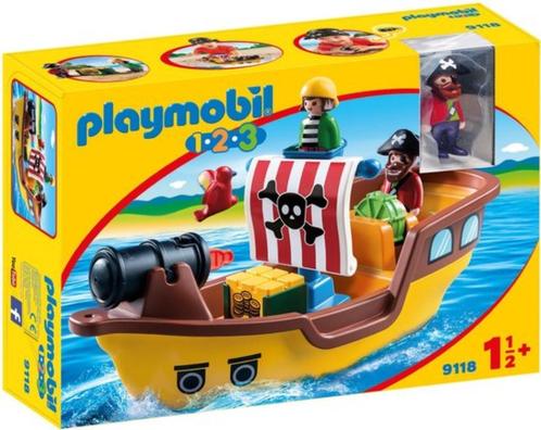 PLAYMOBIL 1.2.3. Piratenschip, Kinderen en Baby's, Speelgoed | Playmobil, Nieuw, Complete set, Ophalen of Verzenden