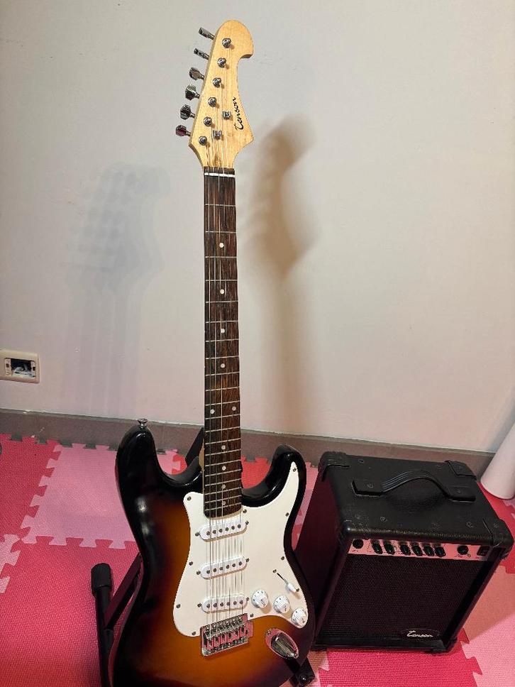 Tenson elektrische gitaar (Stratocaster-stijl), Musique & Instruments, Instruments | Pièces, Comme neuf, Guitare électrique, Enlèvement