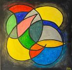 Origineel kleurrijk acrylic acrylverf abstract schilderij, Antiek en Kunst, Kunst | Schilderijen | Abstract, Ophalen