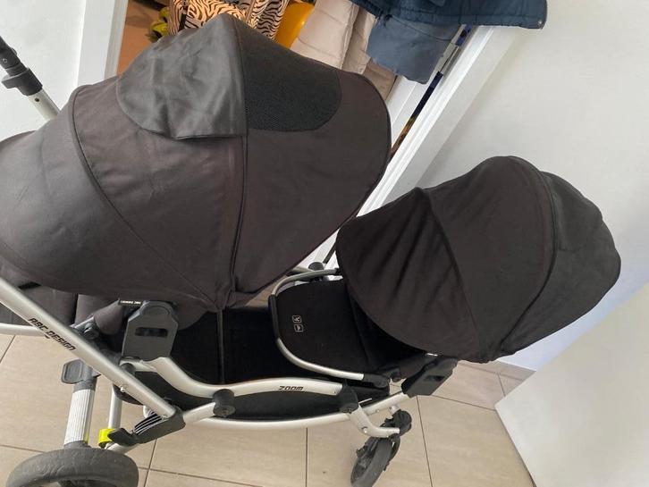 Buggy 2 kinderen, Kinderen en Baby's, Buggy's, Zo goed als nieuw, Overige merken, Duomodel, Regenhoes, Verstelbare rugleuning