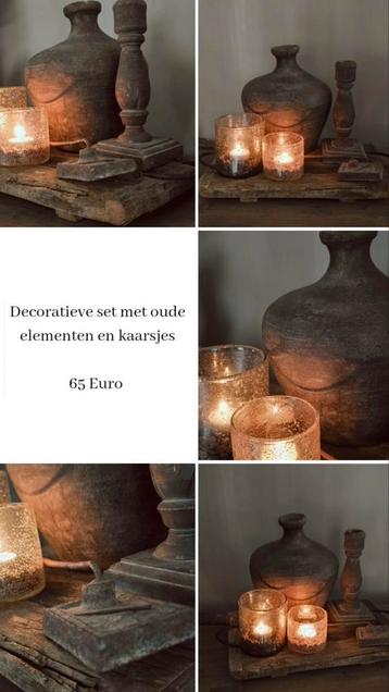 Decoratieve set met oude elementen. beschikbaar voor biedingen