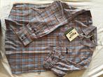 JEEP man cotton tartan teal blue roll-up tab shirt NIEUW XL, Kleding | Heren, Overhemden, Ophalen of Verzenden, Nieuw