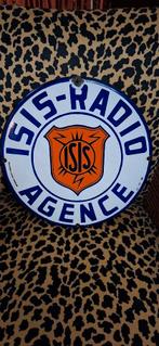 Emaille Isis Radio 1937, Ophalen, Zo goed als nieuw, Reclamebord