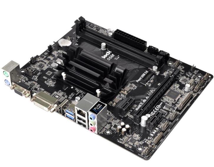 ASRock J3455M onboard Quad-Core CPU, Computers en Software, Moederborden, Zo goed als nieuw, Intel, DDR3, Ophalen of Verzenden