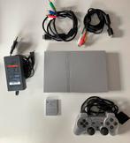 Playstation 2 slim zilver retro old school, Verzenden, Zo goed als nieuw