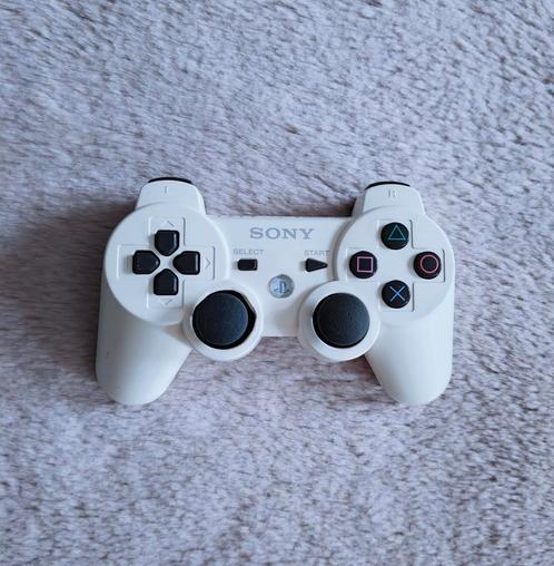PS3 Dualshock 3 witte controller met zes assen, Games en Spelcomputers, Spelcomputers | Sony Consoles | Accessoires, Zo goed als nieuw