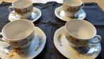 Set van vier vintage bekers met bloemen, Antiek en Kunst, Ophalen of Verzenden