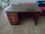 Bureau vol hout met mahonie fineer., Huis en Inrichting, Ophalen, Gebruikt, Bureau