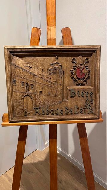 Abbaye de Leffe. Affichage., Enlèvement ou Envoi, Utilisé, Panneau, Plaque ou Plaquette publicitaire