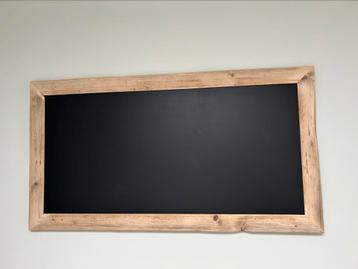 Krijtmagneetbord nieuw massief hout