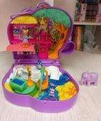 figurines Polly Pocket Coffret Univers Le Zoo Éléphant, Enlèvement, Comme neuf