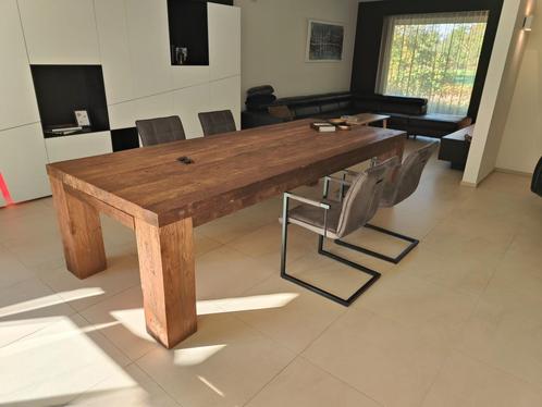 Volle eiken tafel Gommaire Cleybergh 3 meter, Huis en Inrichting, Tafels | Eettafels, Zo goed als nieuw, 100 tot 150 cm, 200 cm of meer